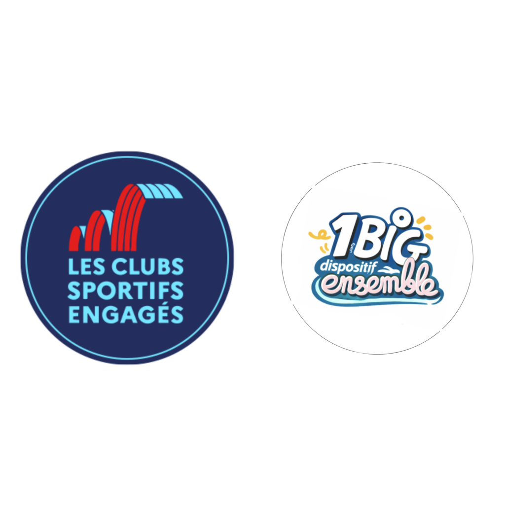 Logos juxtaposés du label "Les Clubs Sportifs Engagés" et du dispositif "Big Ensemble" de l'association Big Impacts.